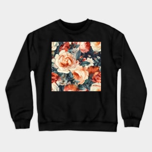 Detailed Water Color Flower Pattern - 2 Crewneck Sweatshirt